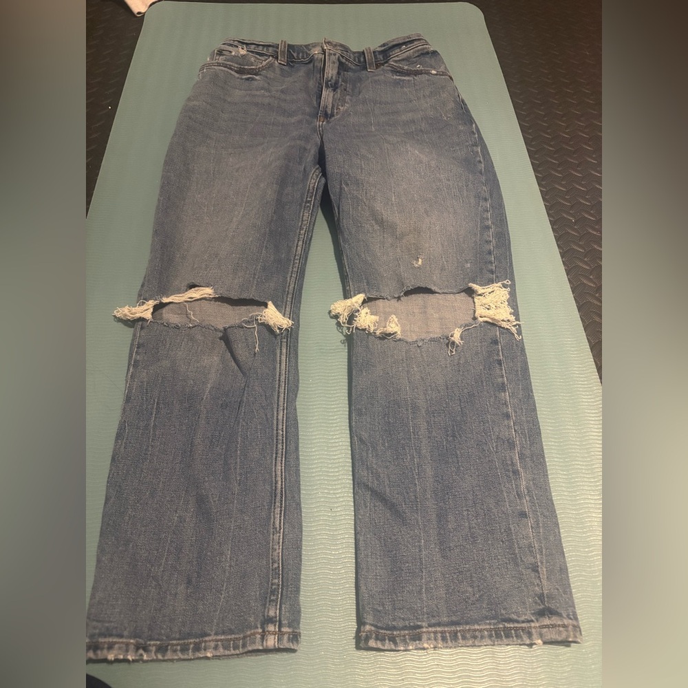 Abercrombie & Fitch Blue ankle Straight Leg Jeans
